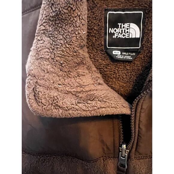 The North Face Osito Fleece Girls Brown Jacket, Size Medium - Picture 8 of 9